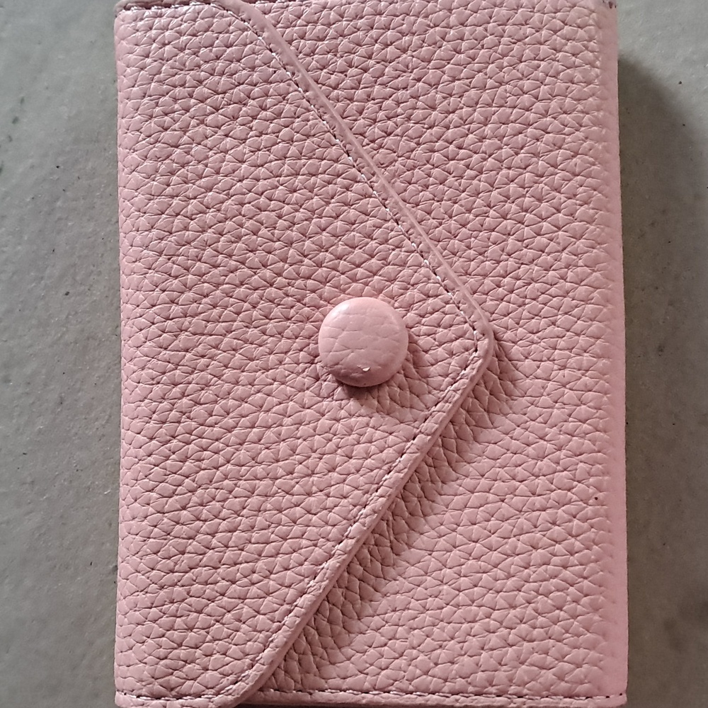 Pink Textured Envelope Wallet